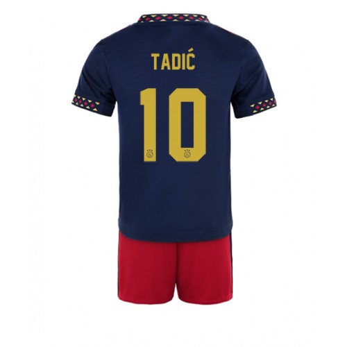 Ajax Dusan Tadic #10 Bortedraktsett Barn 2022-23 Kortermet (+ Korte bukser) Ajax Dusan Tadic #10 Bortedraktsett Barn 2022-23 Kortermet (+ Korte bukser)